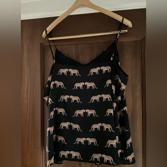 Ann Taylor Black Cheetah Print Camisole - Picture 2 of 4